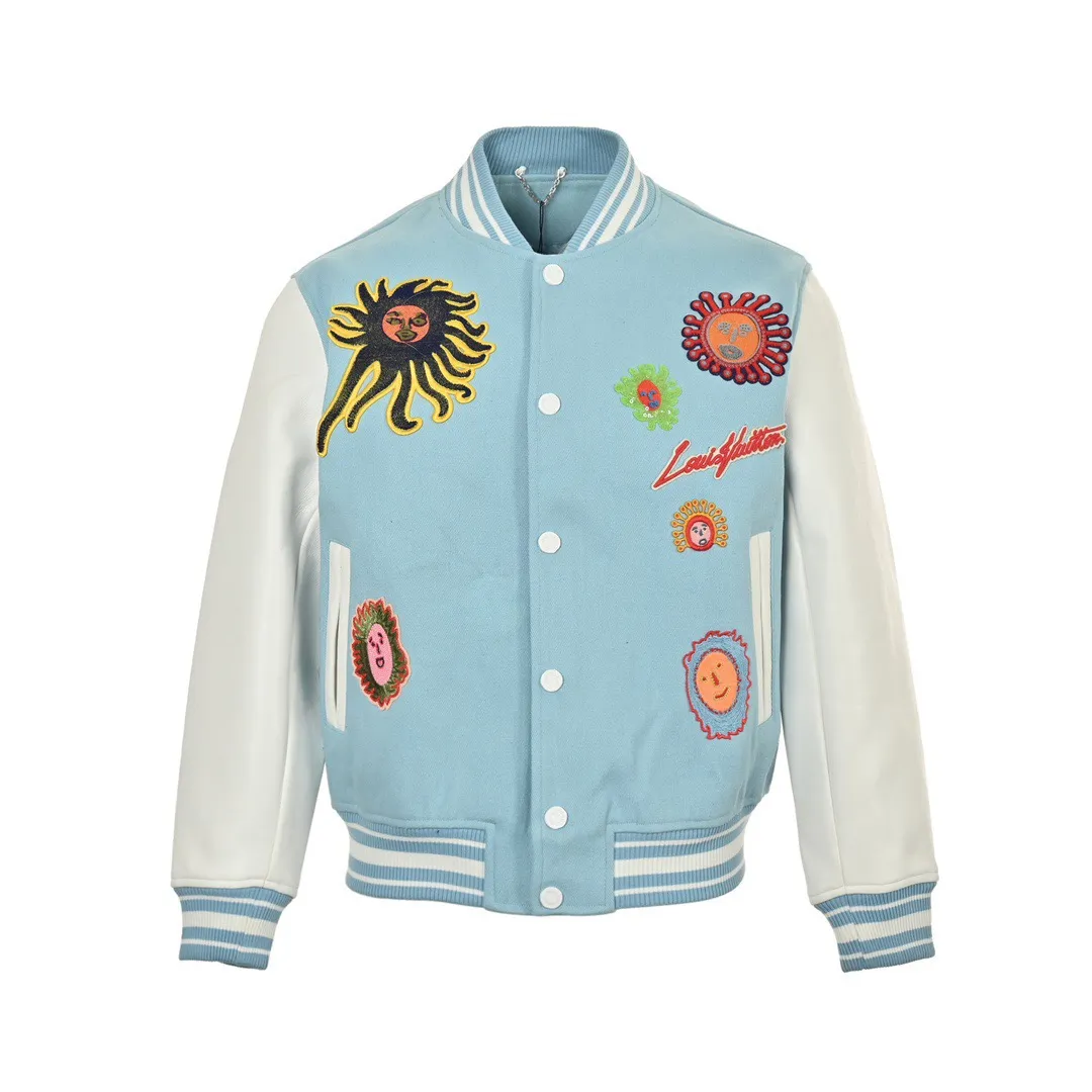 Louis Vuitton/Louis Vuitton 24Fw Yayoi Kusama joint sunfish baseball jacket
